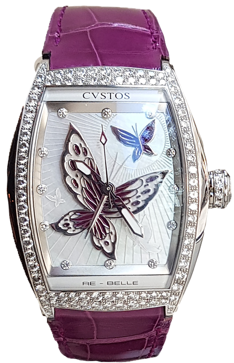 Re-Belle Papillon 1 Row Diam 95/50 Glossy Purple Strap W/Cvbc16stdia