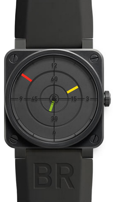 Br03 Aviation Radar 42m W/Carbon Case On Rubber Strap
