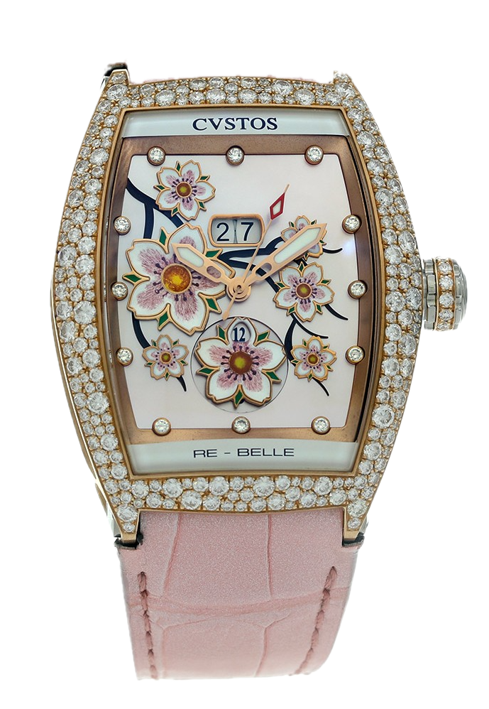 Sakura Paraiba Pave Steel On Blue Strap