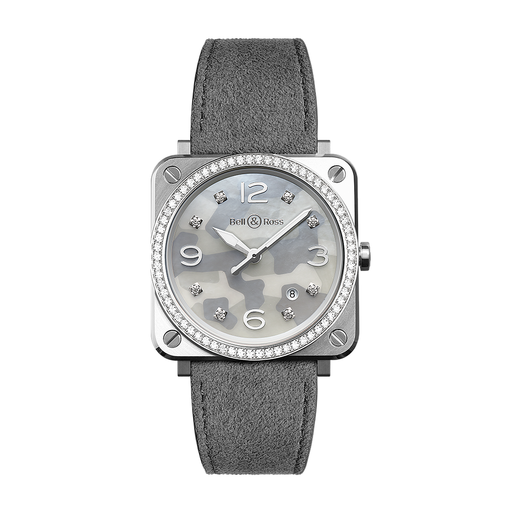 BRS Camouflage Steel/Diamond Alcantara Strap