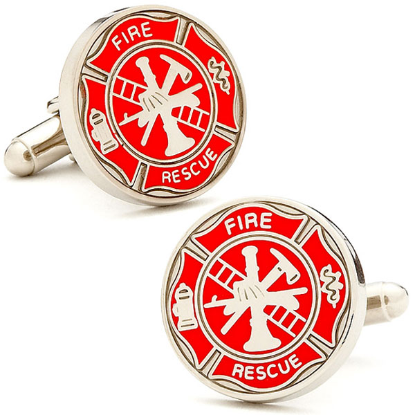 Firefighter Shield Cufflinks