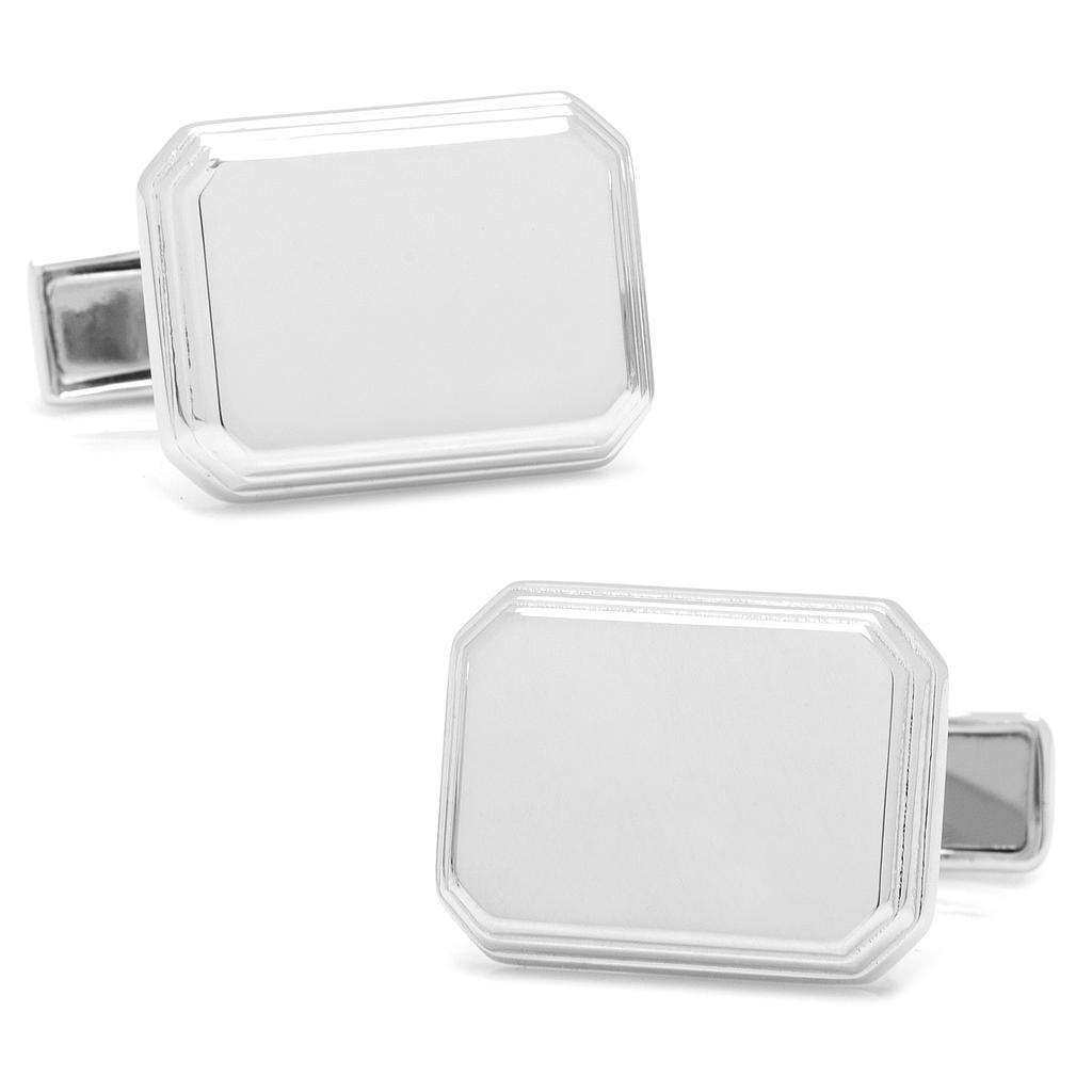 Sterling Rectangular Engravable Cufflinks