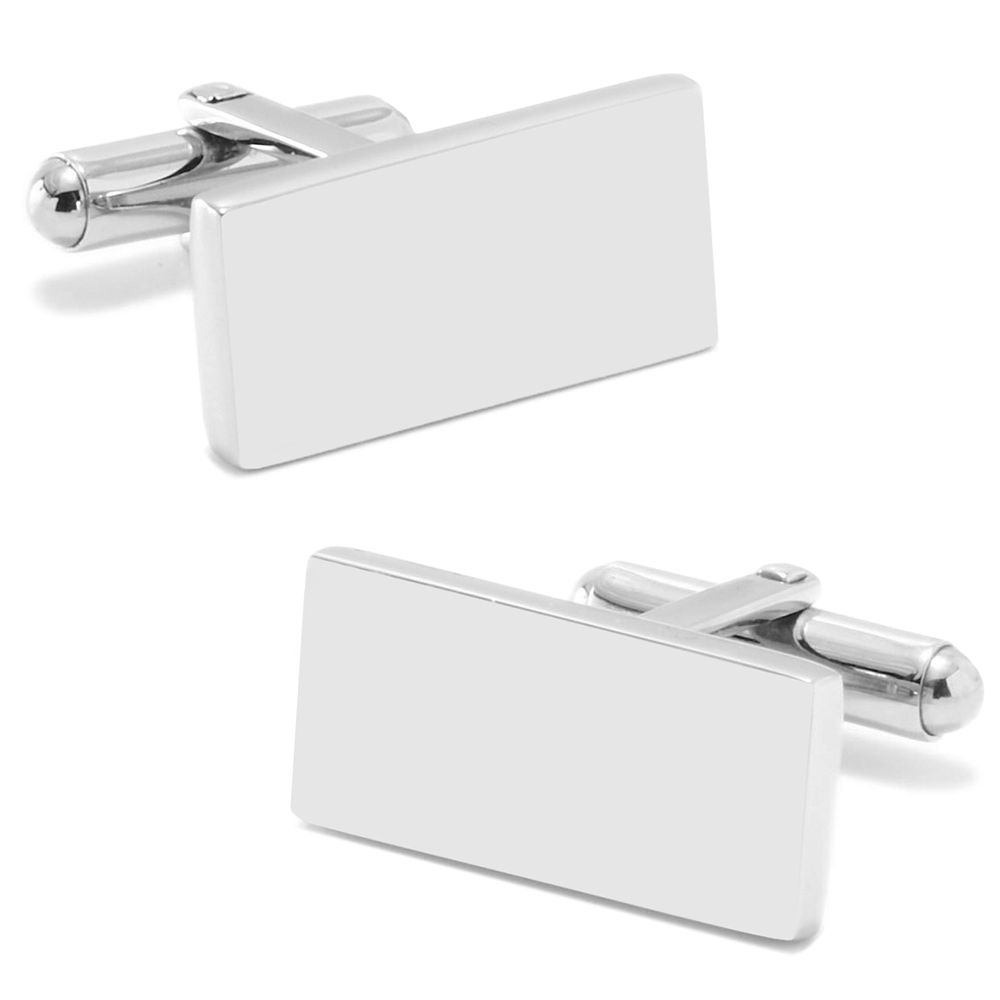 Stainless Steel Engravable Bar Cufflinks