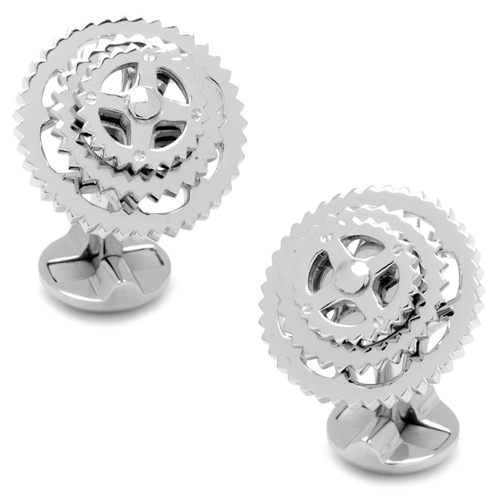 Sterling Silver Cyclist Cufflinks