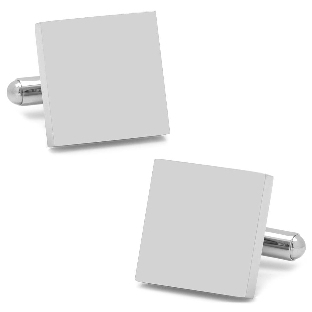 Stainless Steel Square Infinity Engravable Cufflinks
