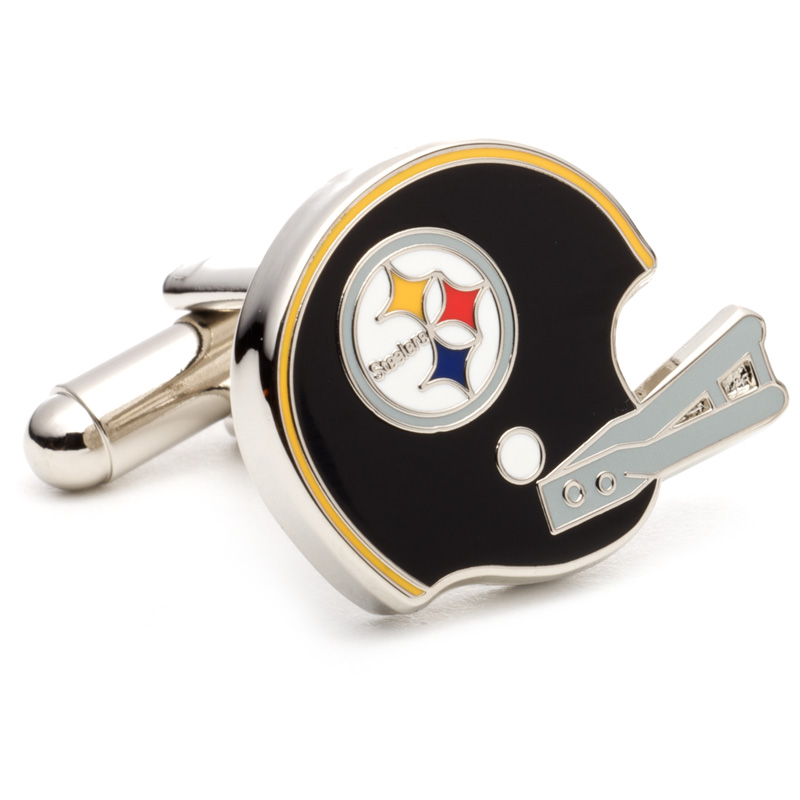 Retro Pittsburgh Steelers Helmet Cufflinks
