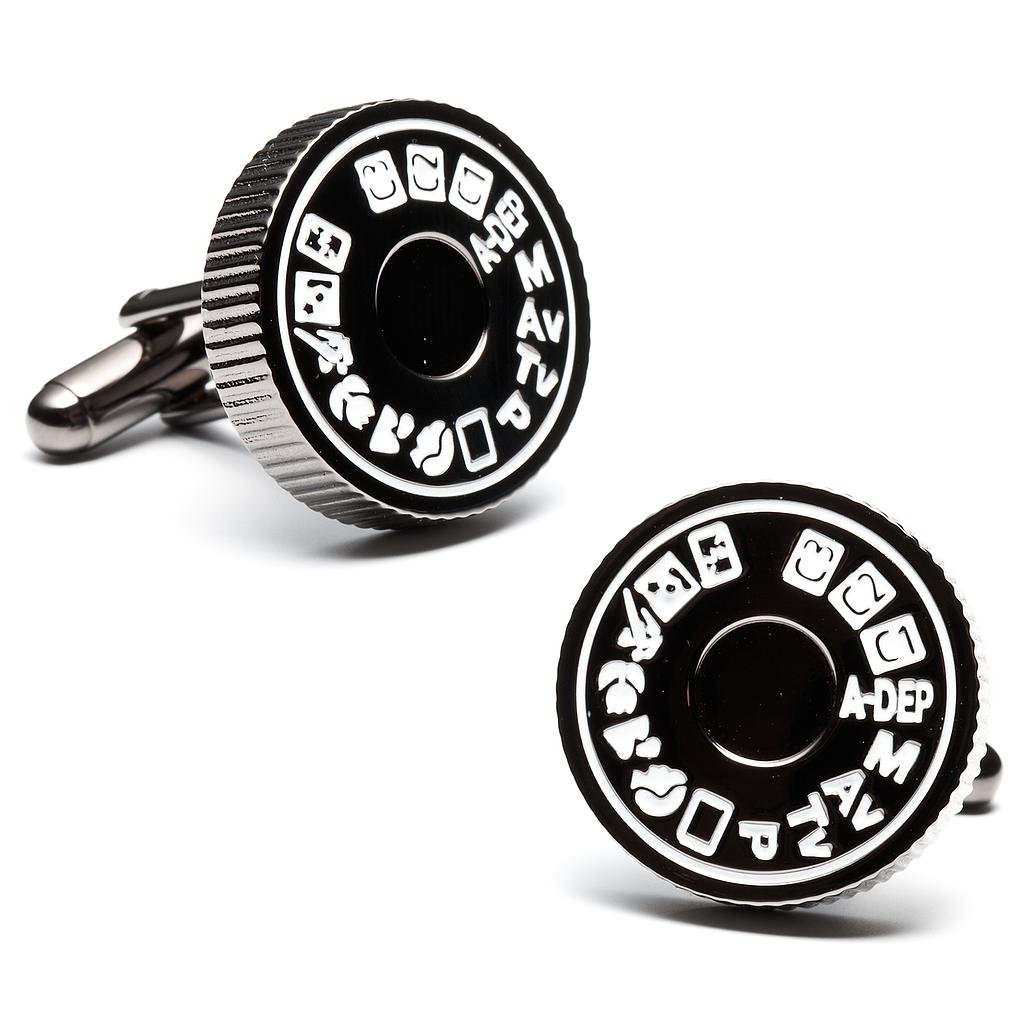 Camera Mode Dial Cufflinks
