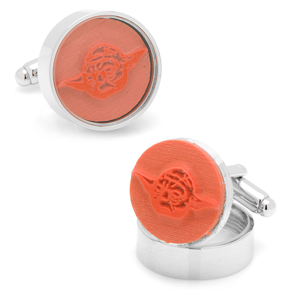 Yoda Rubber Stamp Cufflinks