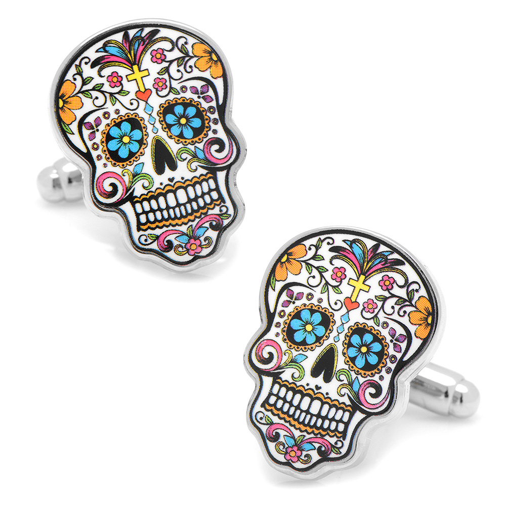 Day Of The Dead Skull Cufflinks