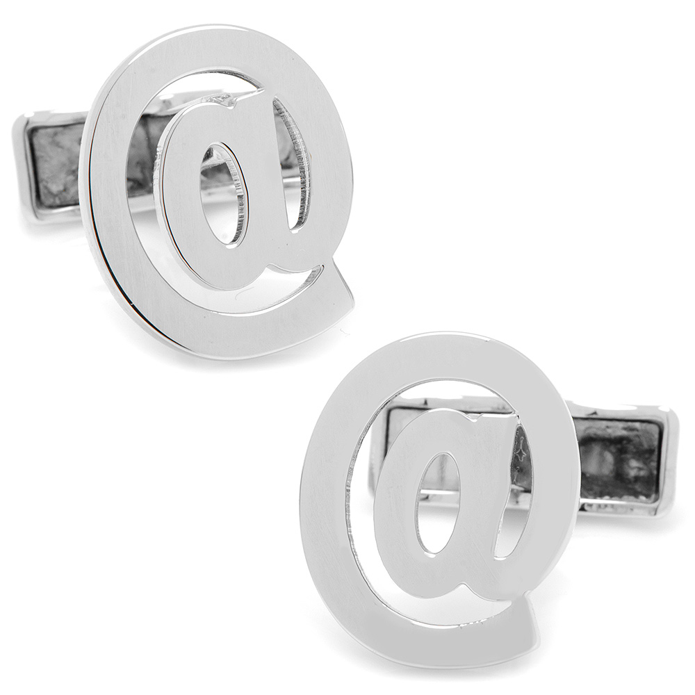 Sterling At Sign Cufflinks