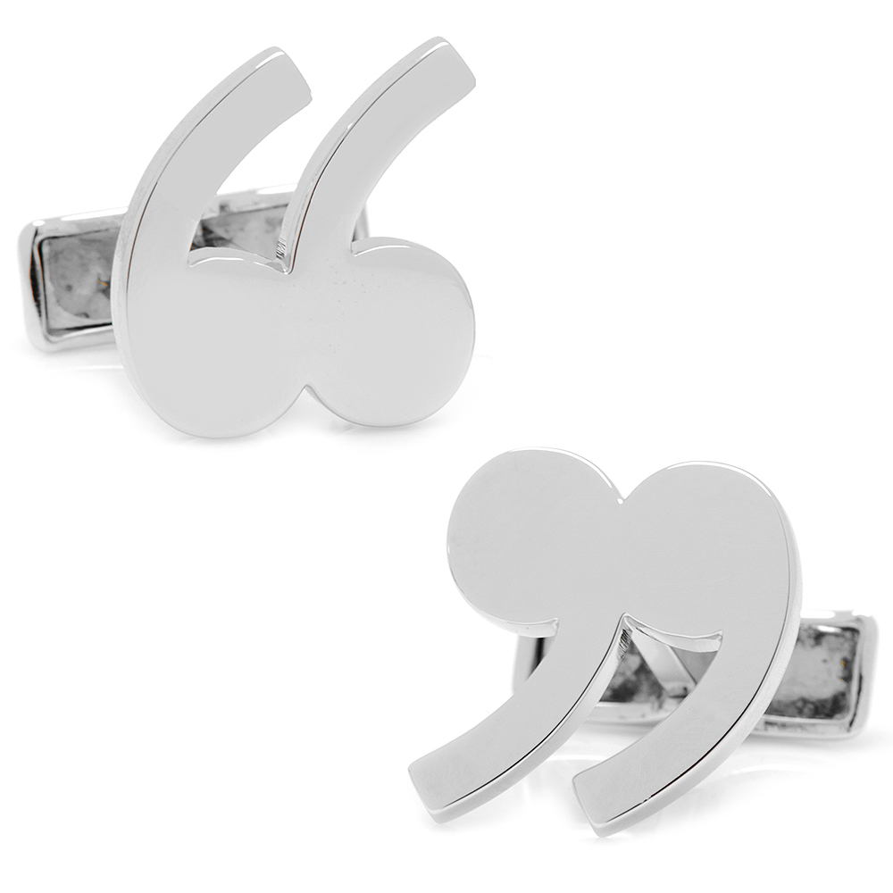 Sterling Quotation Mark Cufflinks