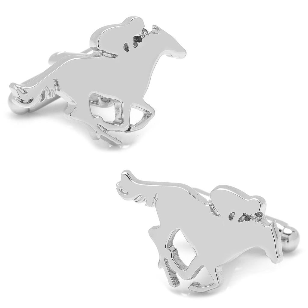 Racehorse Silhouette Cufflinks