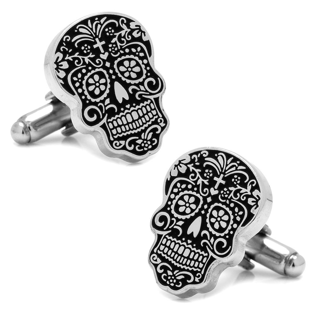 Silver Day Of The Dead Cufflinks