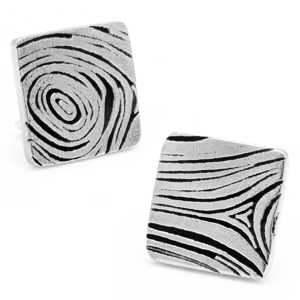 Pewter Woodgrain Cufflinks