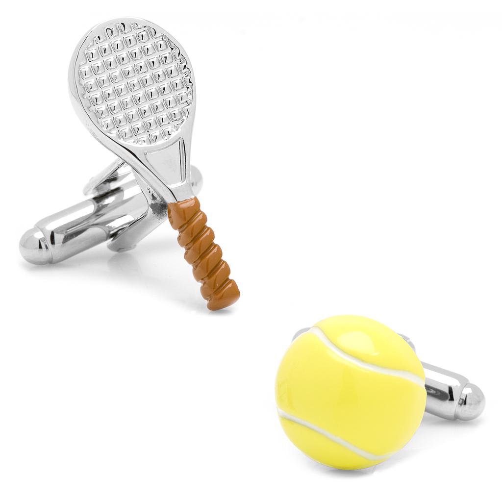Tennis Ball & Racket Cufflinks