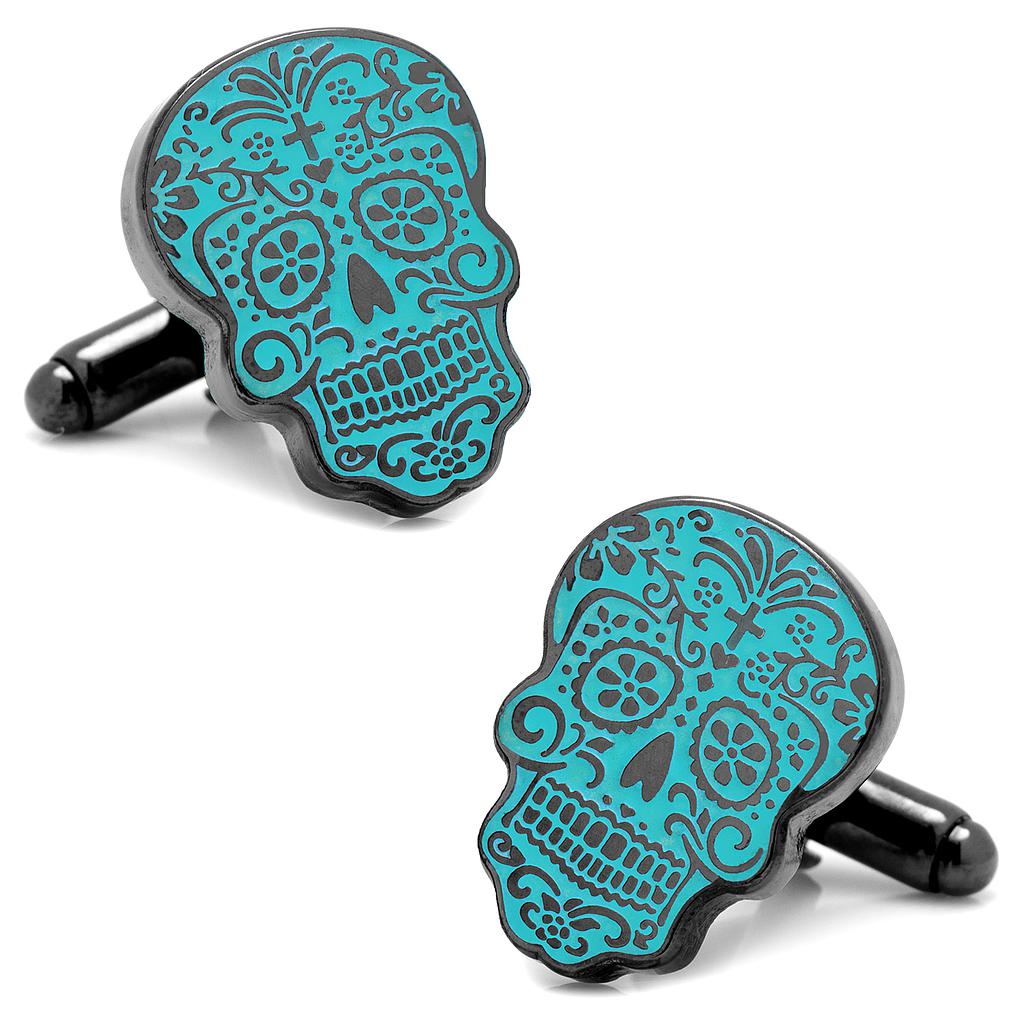 Glow-In-The-Dark Day Of The Dead Cufflinks