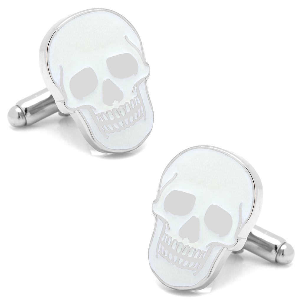 Glow-In-The-Dark Skull Cufflinks