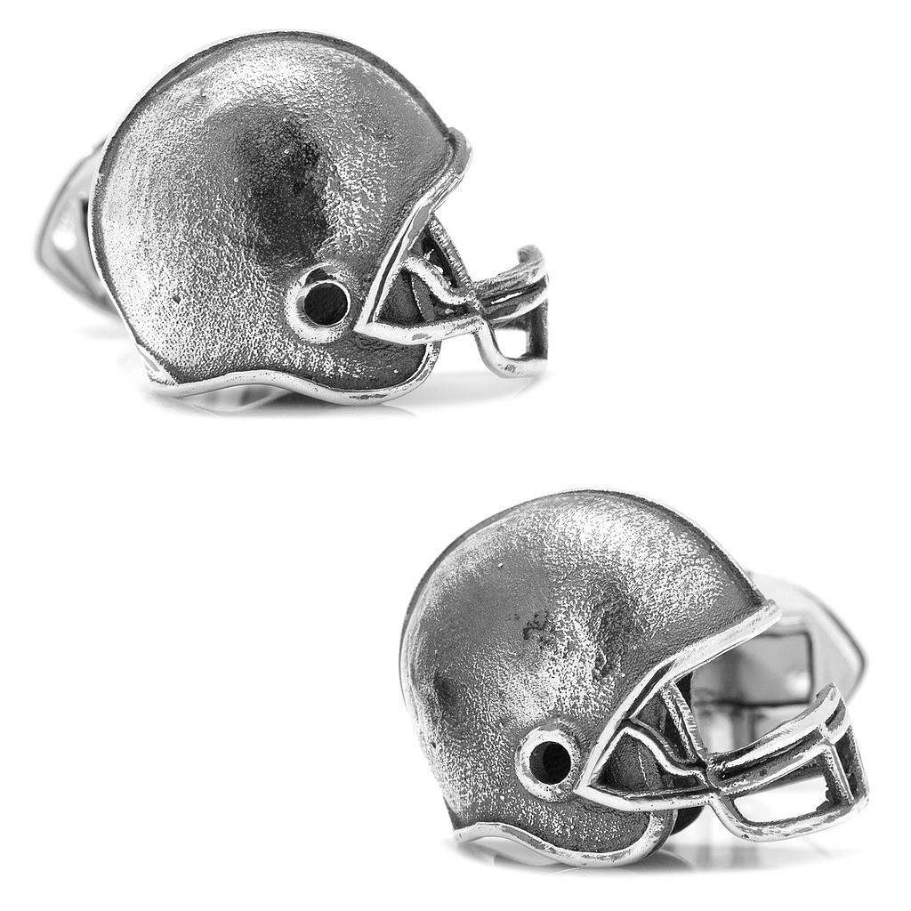 Sterling Silver Football Helmet Cufflinks