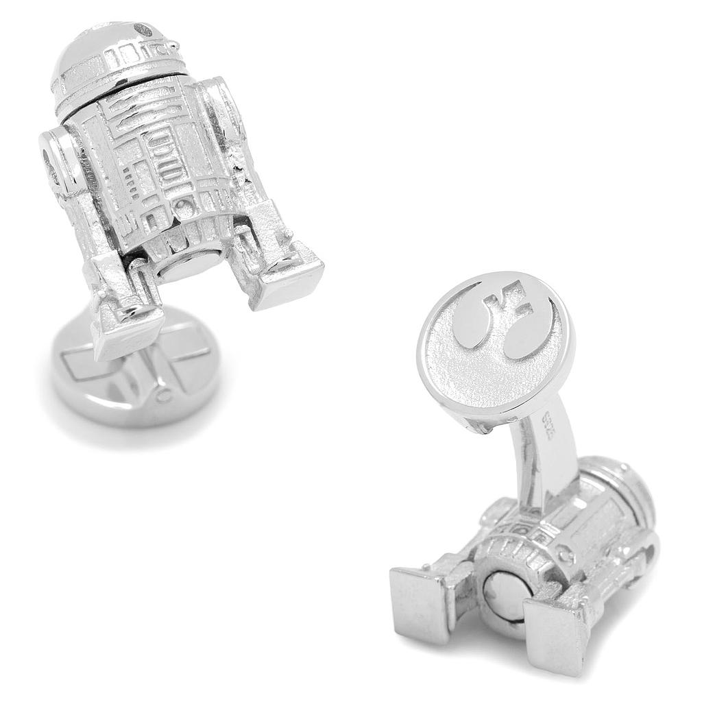Sterling Silver 3d R2d2 Cufflinks