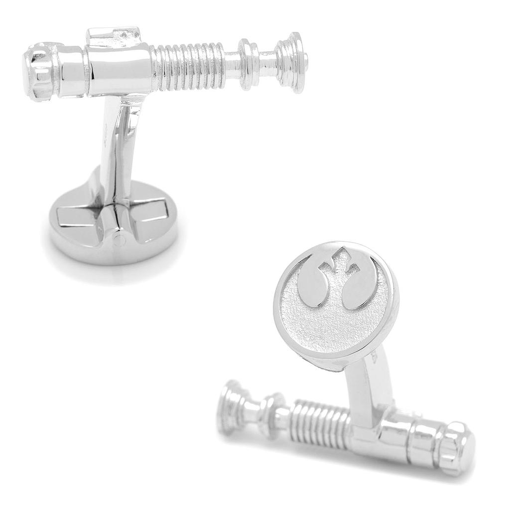 Sterling Silver 3d Luke Lightsaber Cufflinks