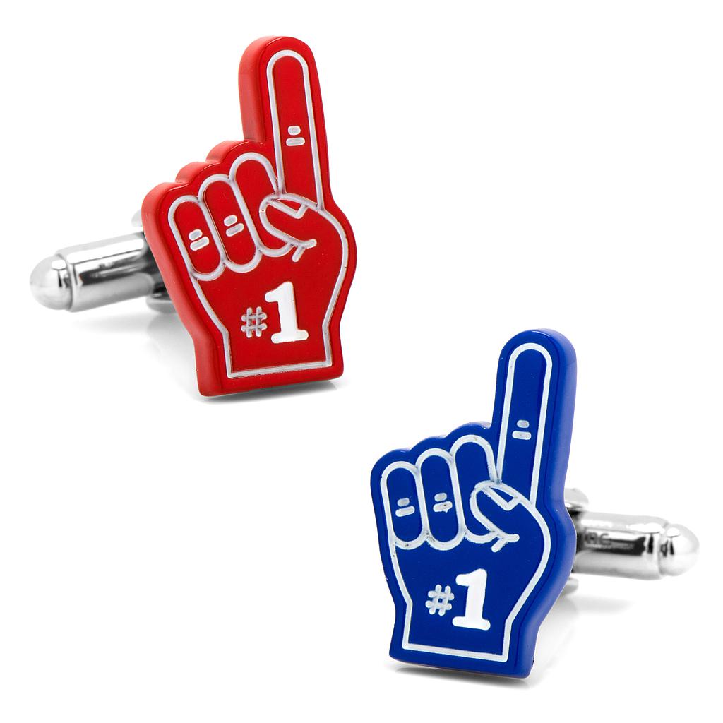3d Foam Finger Set Cufflinks