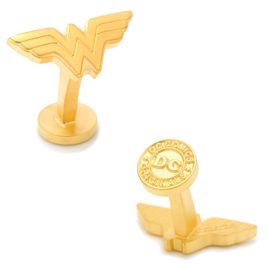Matte Gold Wonder Woman Logo Cufflinks