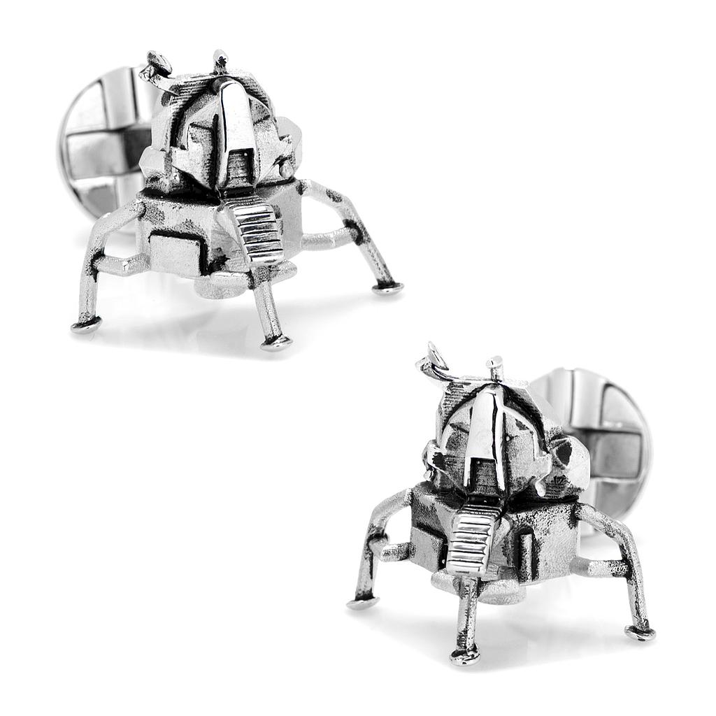 3d Moon Lander Cufflinks