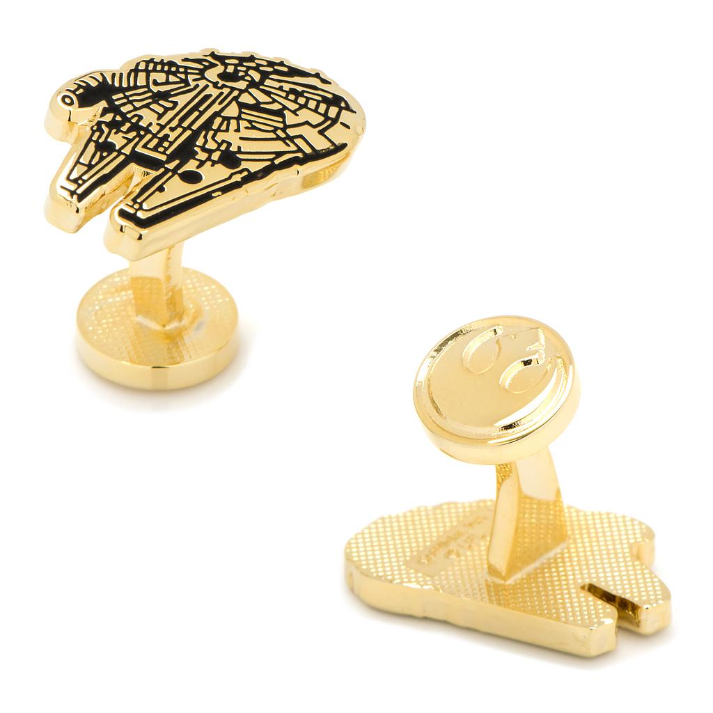Gold Plated Millennium Falcon Cufflinks