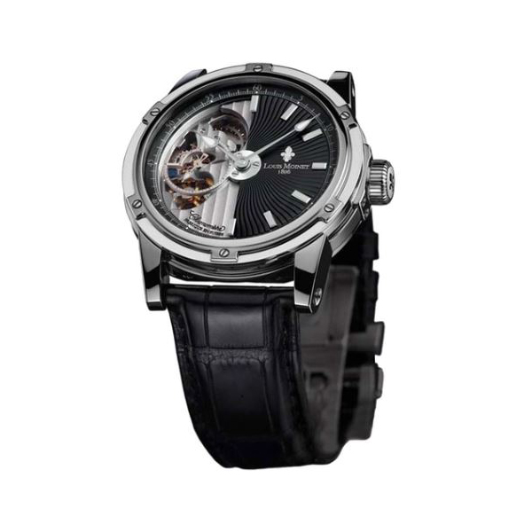 Titanium Mecanograph Black Dial On Strap