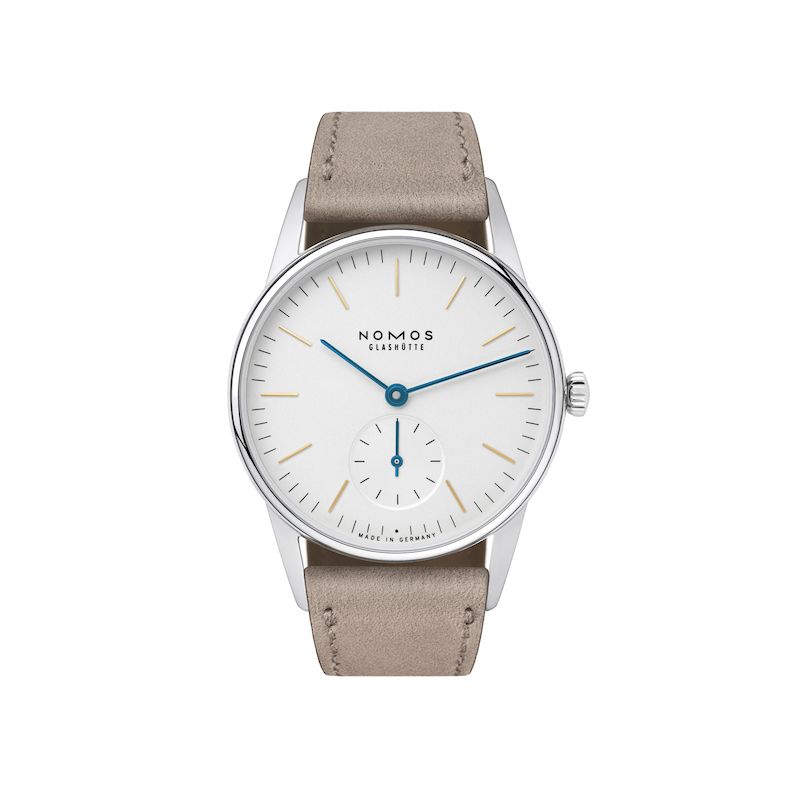 Nomos Orion 33 White/Silver Dial On Strap