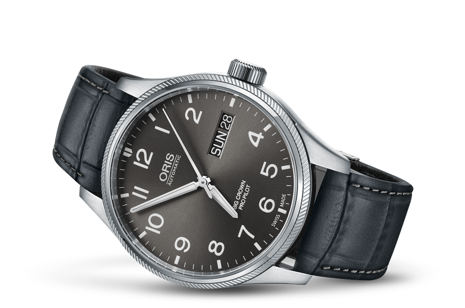 Oris Big Crown Propilot Day Date Steel Grey Dial On Strap