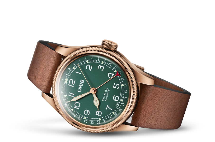Oris Big Crown Pointer Bronze Green Dial On Strap