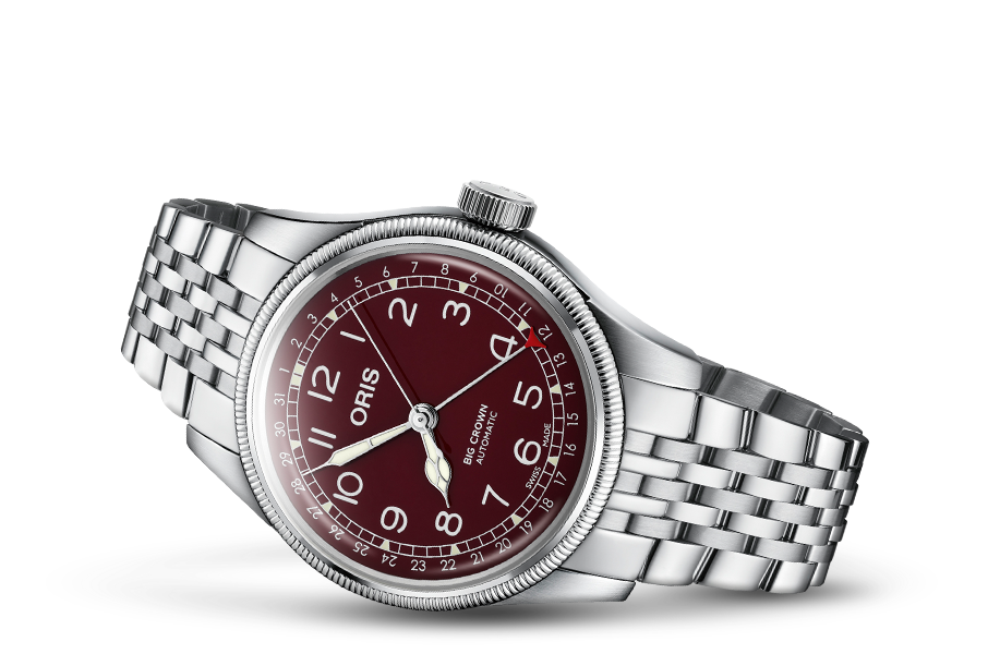 Oris Big Crown Pointer Steel Red Dial On Bracelet