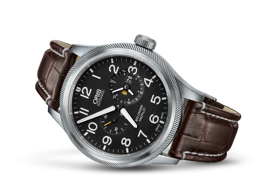 Oris Big Crown Pp Worldtimer Black Dial On Strap