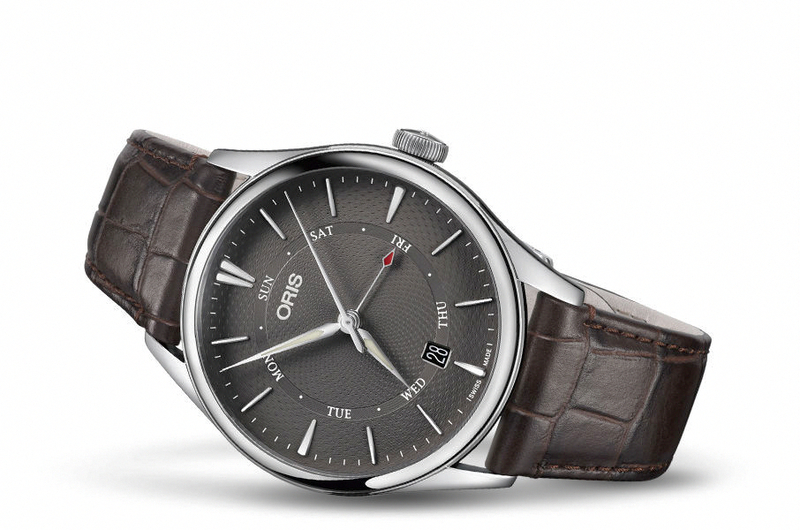 Oris Artelier Pointer Day Date Anthricite Dial On Strap