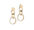 Aria Stone Set Circle Dangle Earrings