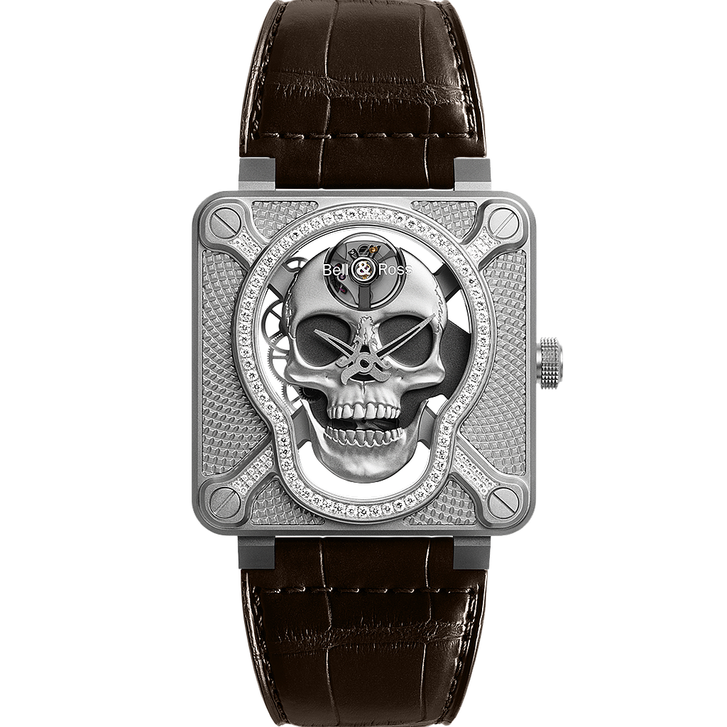 Br01 Laughing Skull With Diamond Bezel
