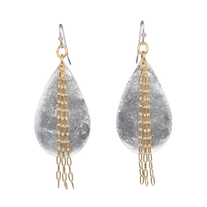 Delia In Chains Medium Teardrop Earrings