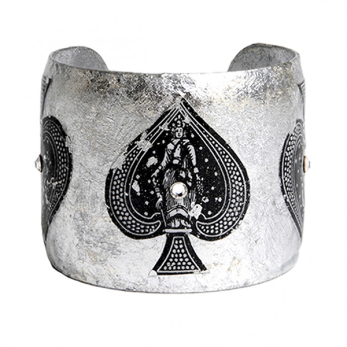 Ace Of Spades Cuff - Silver