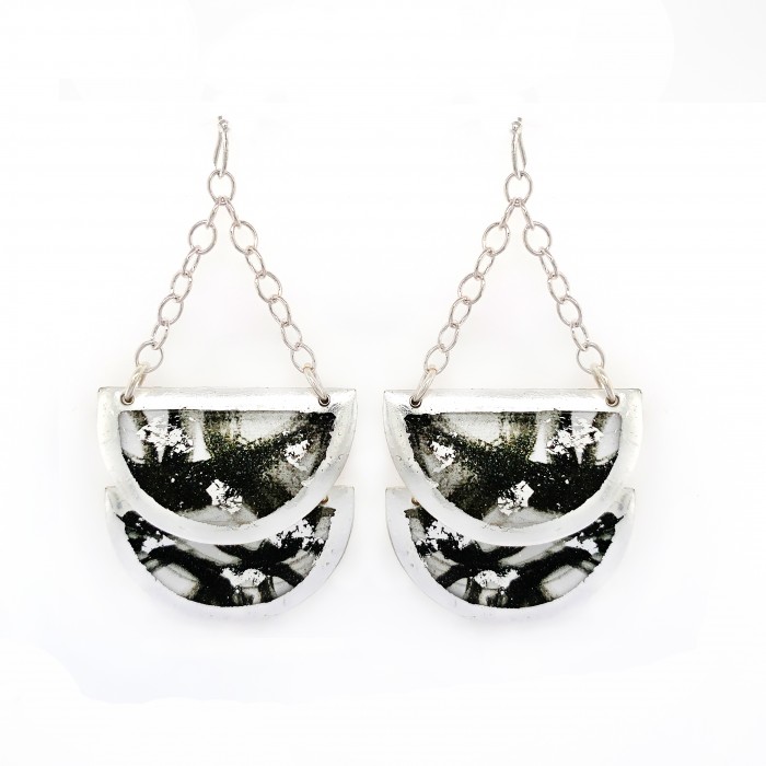 Untethered Double Half Circle Earrings