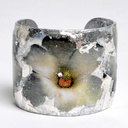 White Flowers Cuff - Silver