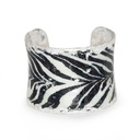 Zebra Corset Cuff - Silver