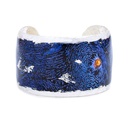 Blue Clam Cuff - Silver
