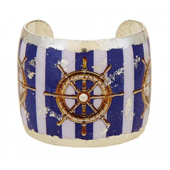 Ship’s Wheel Blue Stripe Cuff