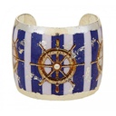 Ship’s Wheel Blue Stripe Cuff