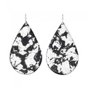 Island Large Teardrop Earrings - Black/Silver