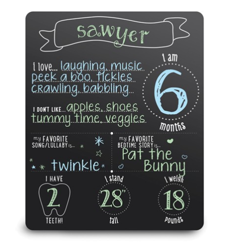 All About Baby Chalkboard