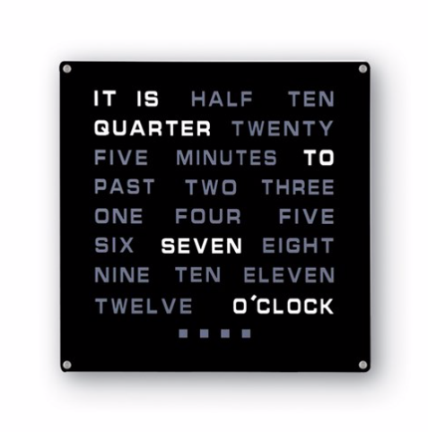 Led Black Word Wall Clock