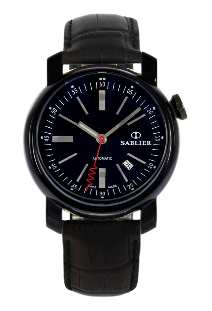 Sablier Grand Cru 44mm Dlc Wristwatch With Corkscrew Seconds Hand