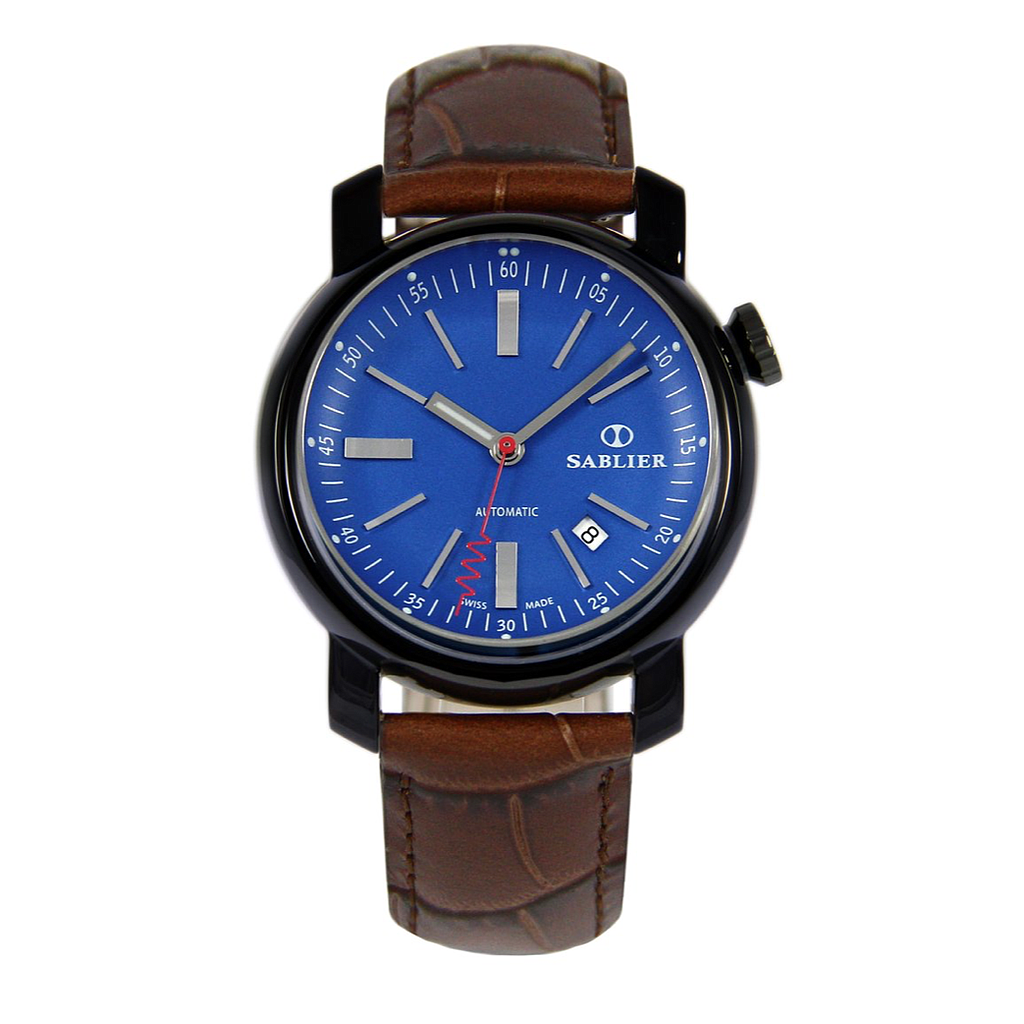 Sablier Grand Cru 44mm Dlc Wristwatch With Corkscrew Seconds Hand